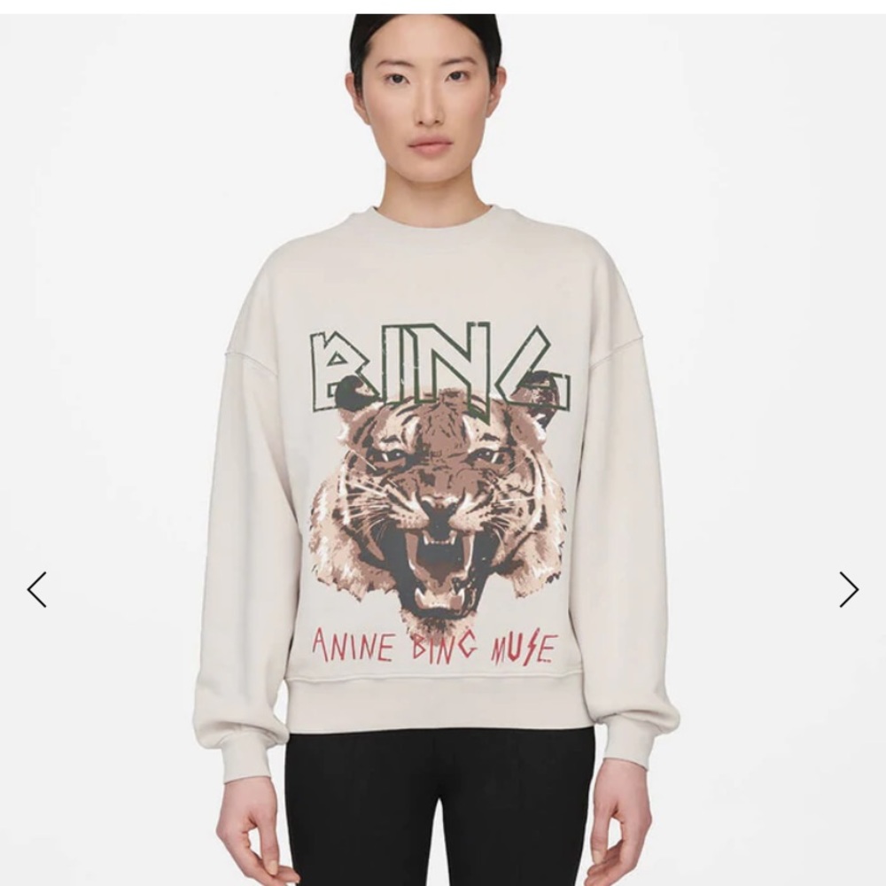 Anine Bing Tiger sweatshirt. US size Large,100% Organic Cotton,Fits true to size